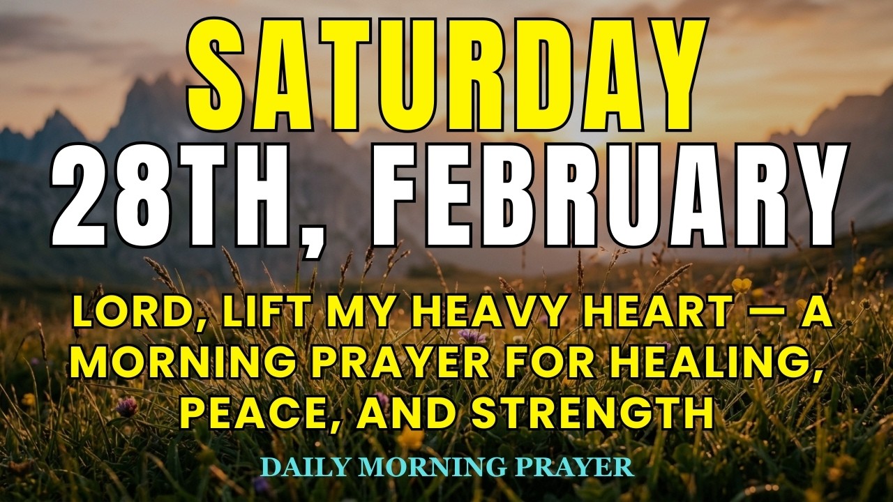 February 28th, Saturday | Lord Lift My Heavy Heart — A Morning Prayer for Healing, Peace  & Strength