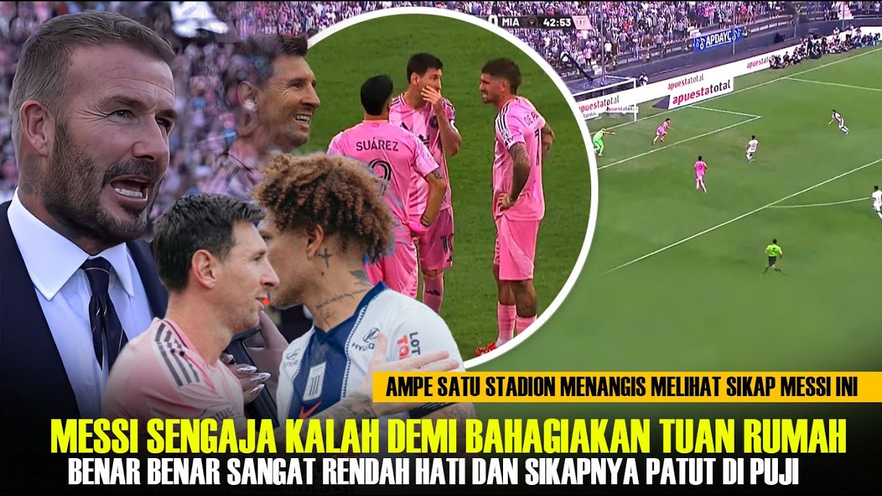Messi Bikin Reaksi Beckham Mau Nangis!! Saking Rendah Hatinya Sengaja Mengalah Demi Tim Tuan Rumah