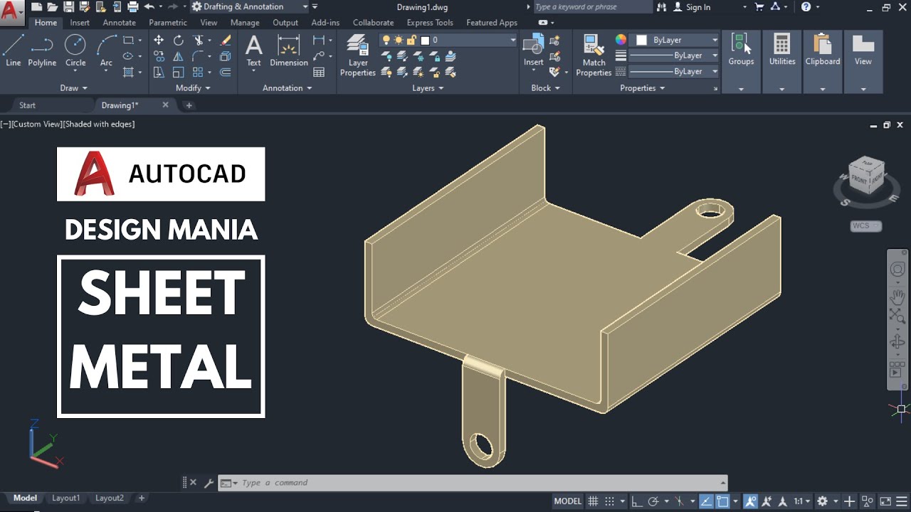 AUTOCAD DESIGN MANIA | SHEET METAL