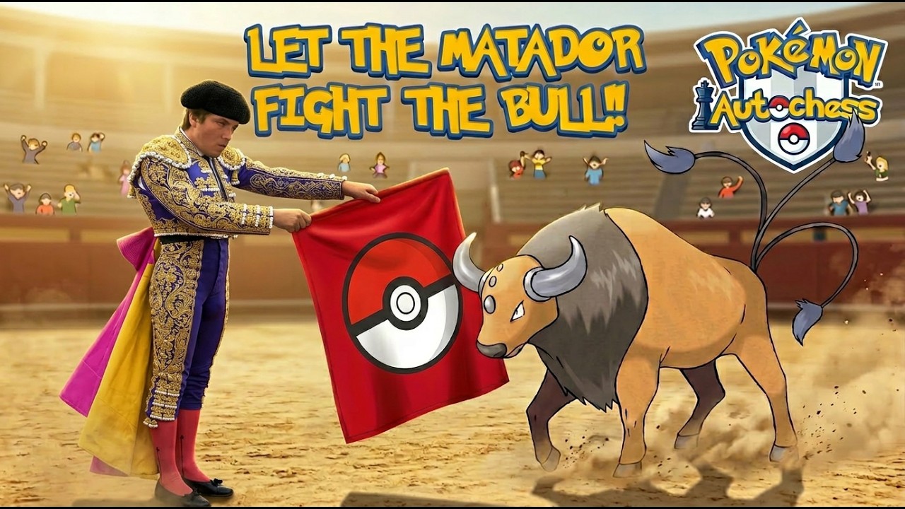 Pokemon Auto Chess! Let the Matador fight with the BULL!!