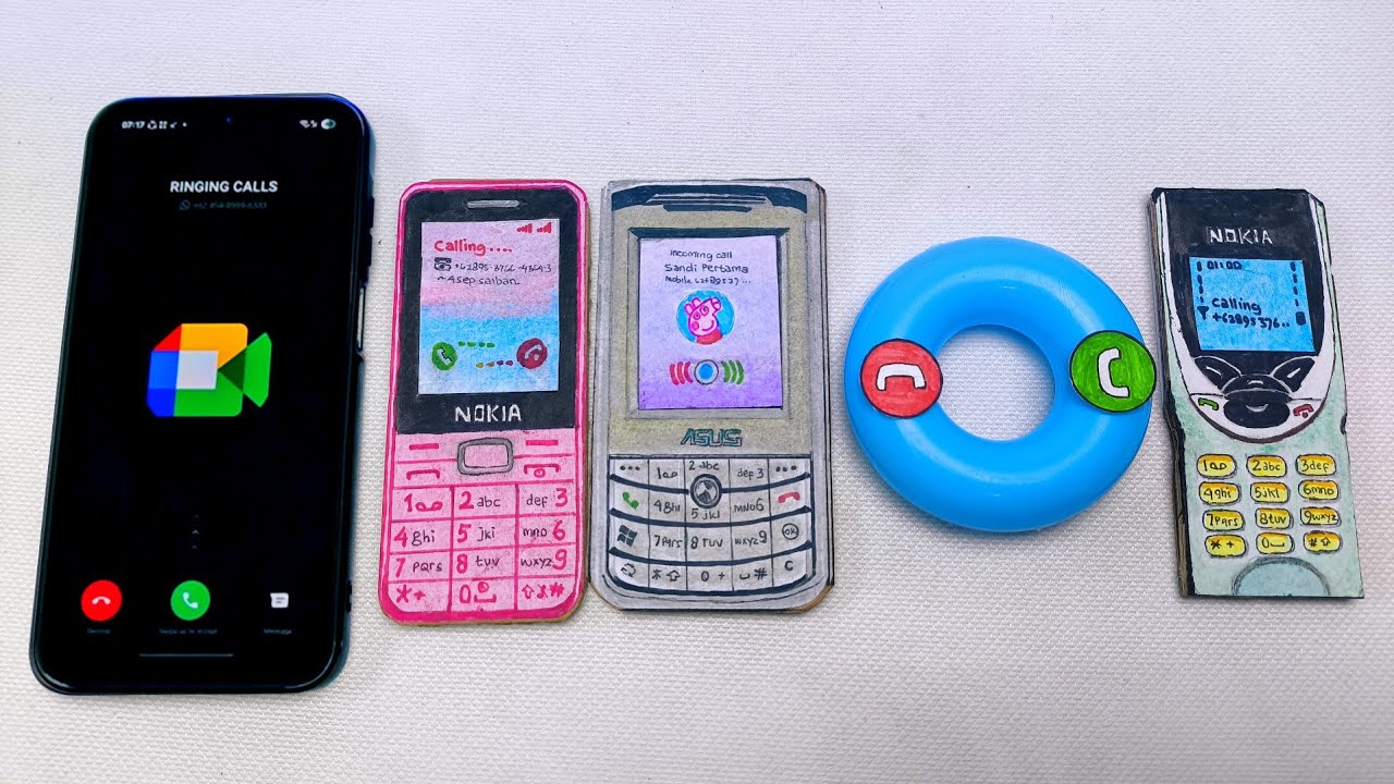 Galaxy a24 vs Nokia 210 vs Asus Zenfone vs Circle Blue vs Nokia 2810 incoming call