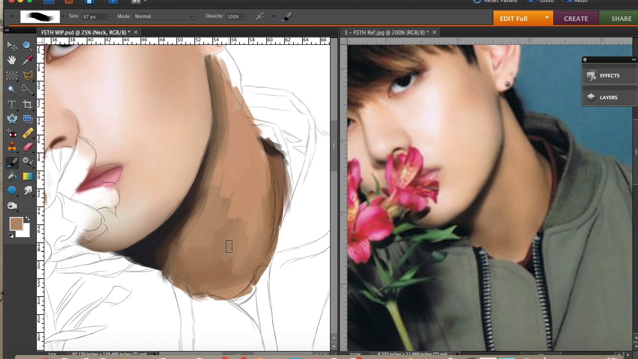 Taehyung Flower Series - BTS Speedpaint