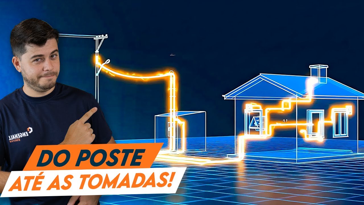 Como funciona uma instalação ELÉTRICA - Do POSTE até as TOMADAS!😱🧐
