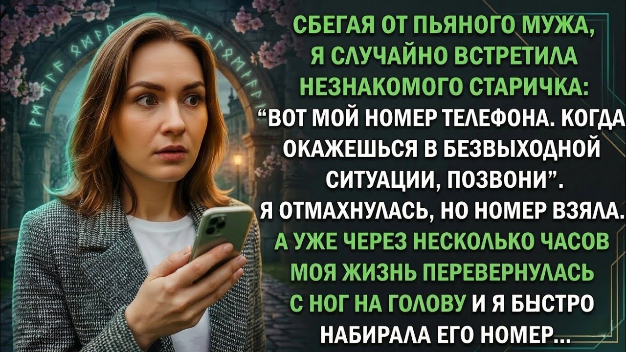 Сбегая от пьяного мужа, я встретила незнакомого старичка, который перевернул мою жизнь