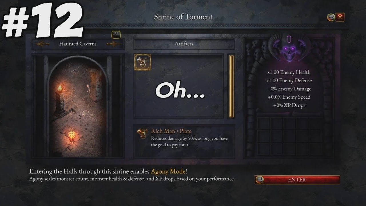 Halls of Torment #12: I try Landsknecht in Haunted Caverns. Shrine of Torment...