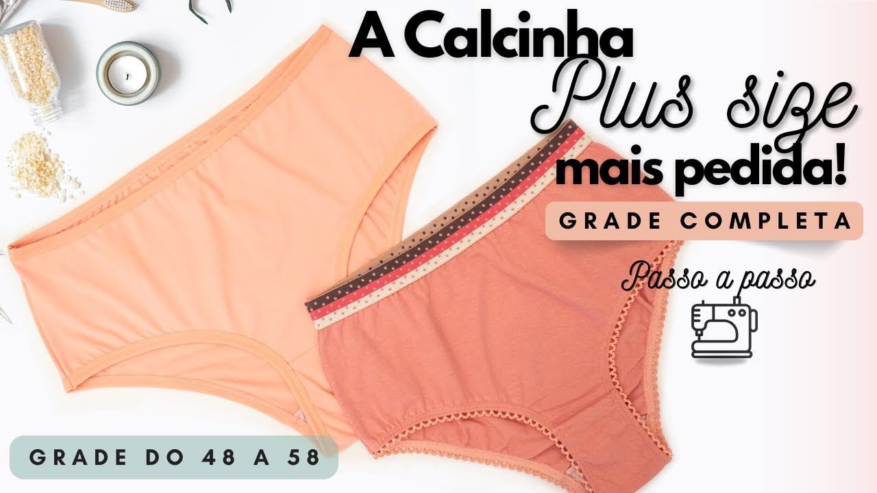 [PASSO A PASSO] CALCINHA PLUS SIZE com  MOLDE COMPLETO: Passo a passo detalhado + materiais!