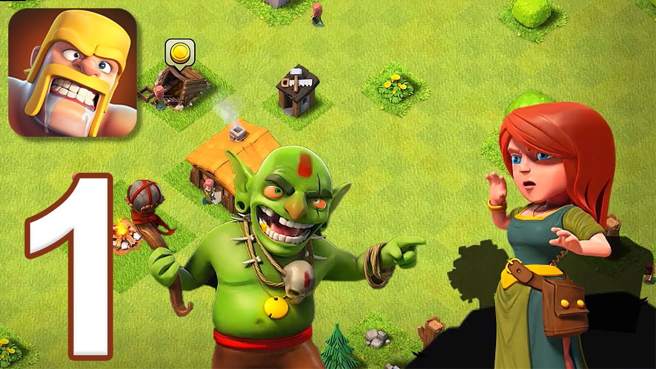 Clash of Clans — Прохождение игры, часть 1 — Обучающее видео (iOS, Android)