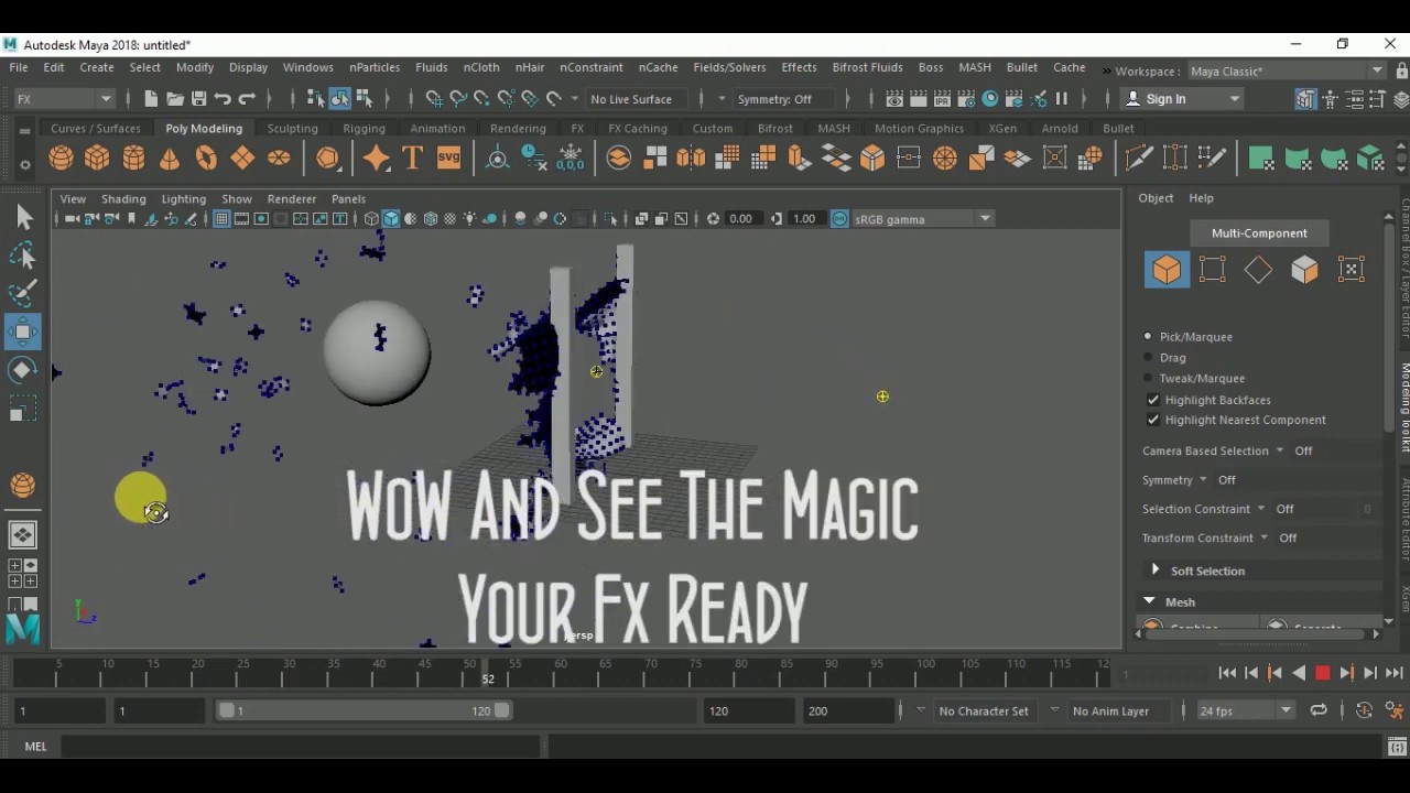 Learn Basic Fx In Just  1:30 Minute | Autodesk Maya 2018..