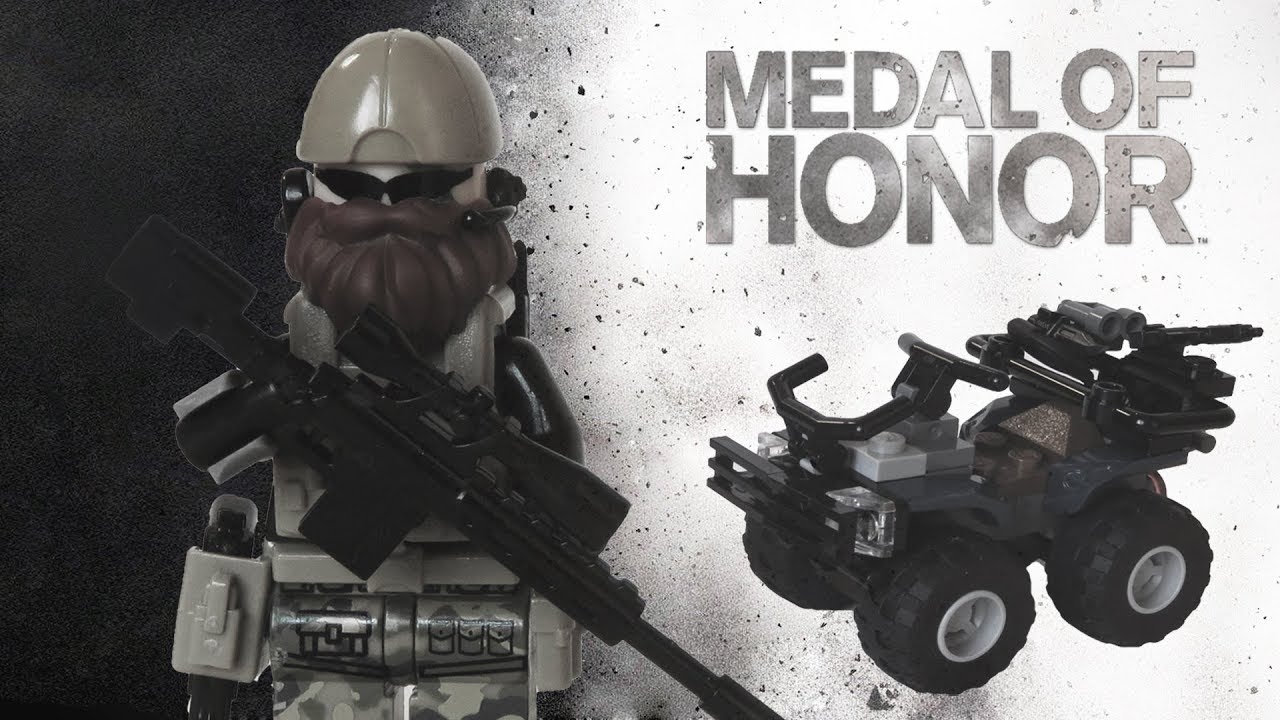 MOC ** LEGO MEDAL OF HONOR ** Dusty Custom Minifigure and Quad Bike Speed Build