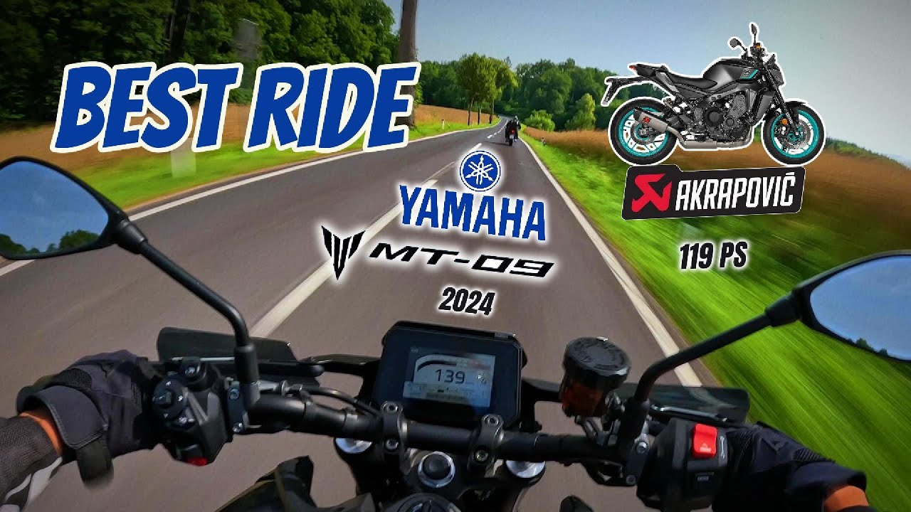 Yamaha MT 09 2024 AKRAPOVIC test ride - Low wind noise - POV - [4K]