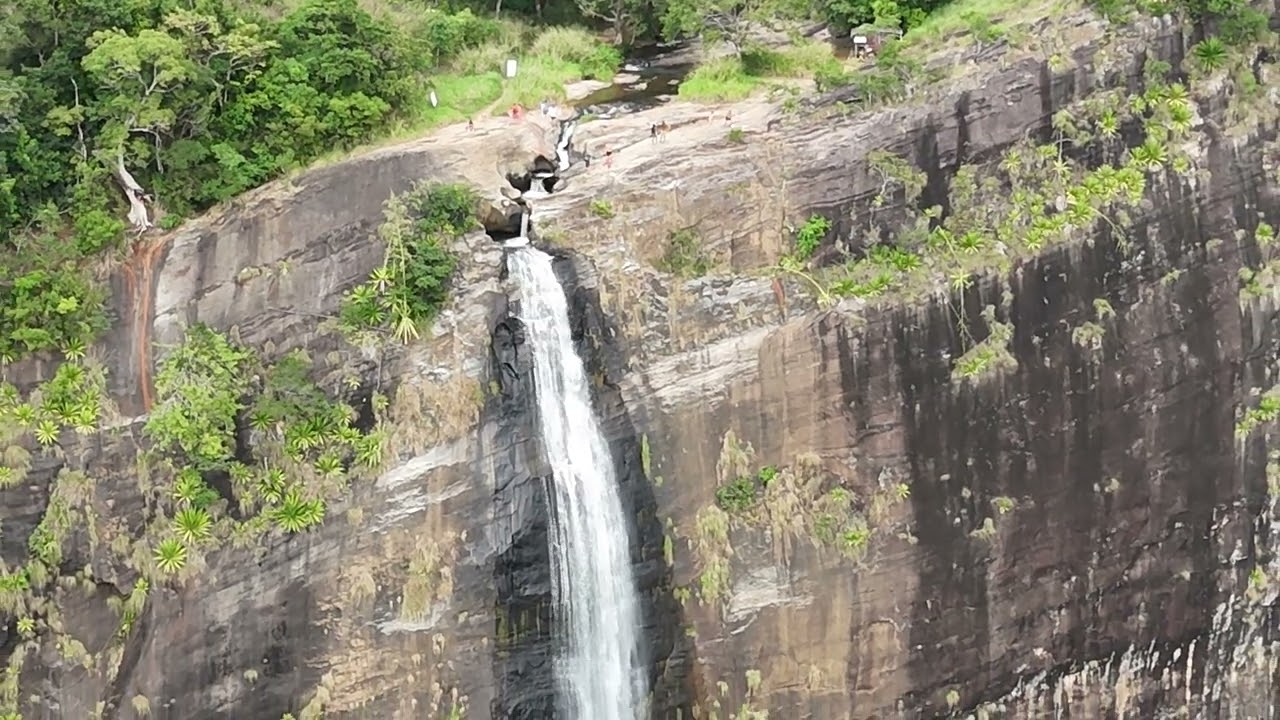 Sri Lanka Diyaluma Falls from a drone flight
