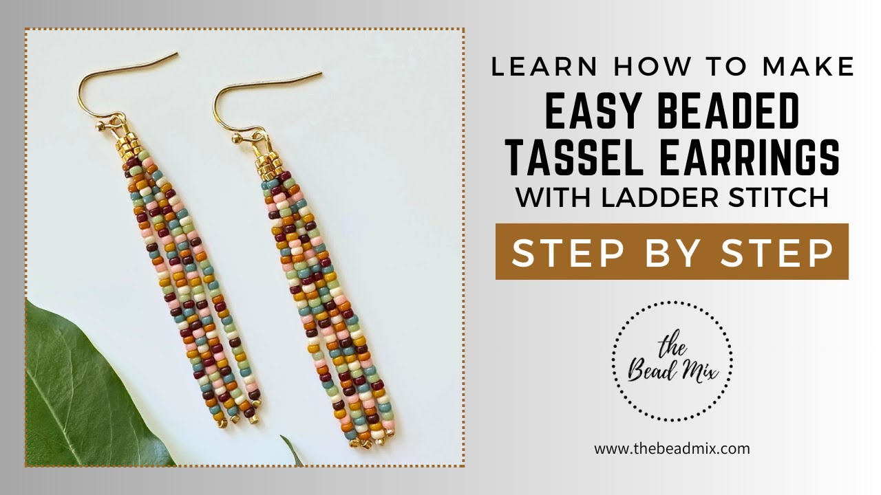 How to Make Easy Beaded Tassel Earrings. Great beading project for beginners and last-minute gifts!