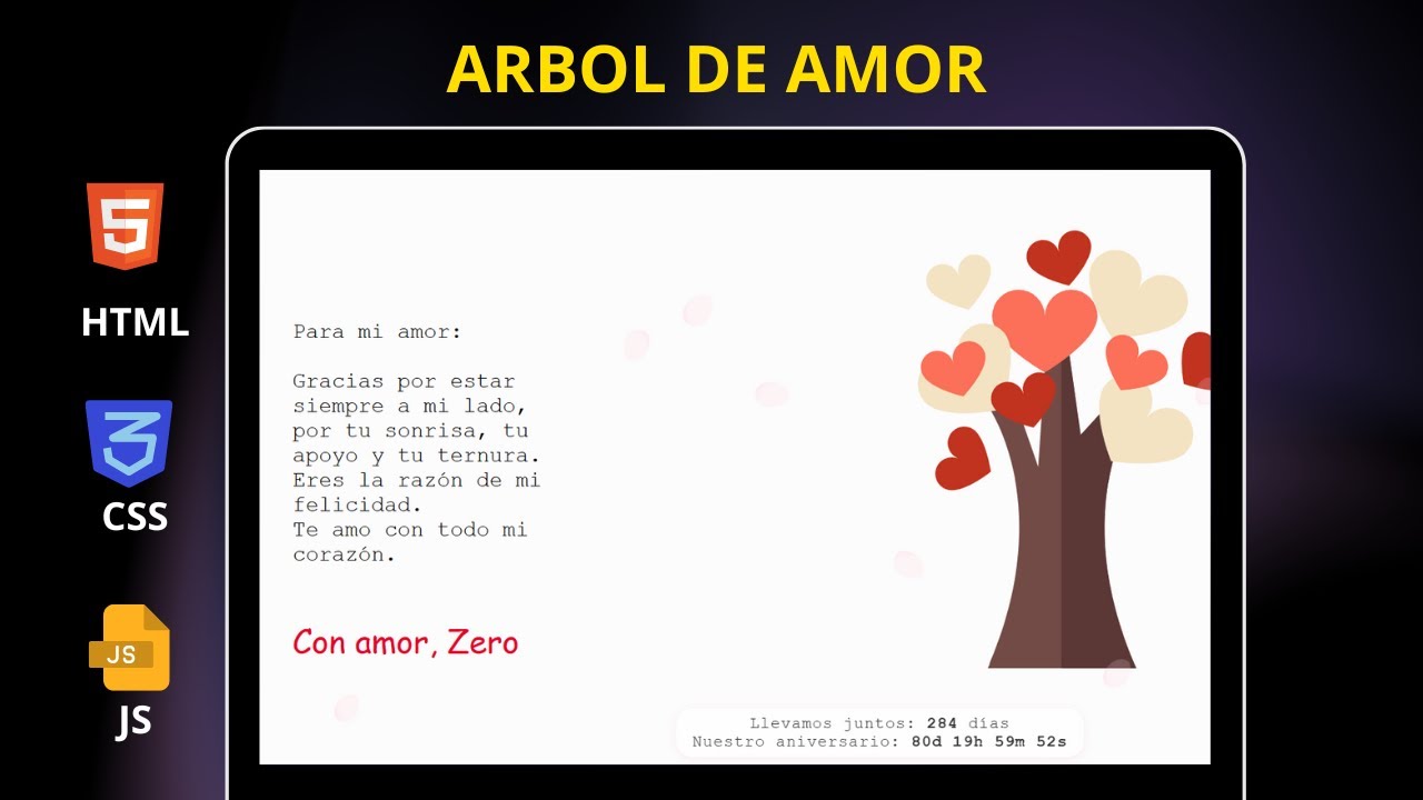 ✅Detalles romanticos para Programadores | Ideas de amor con Código❤️ | HTML - CSS - JS |  Tutorial