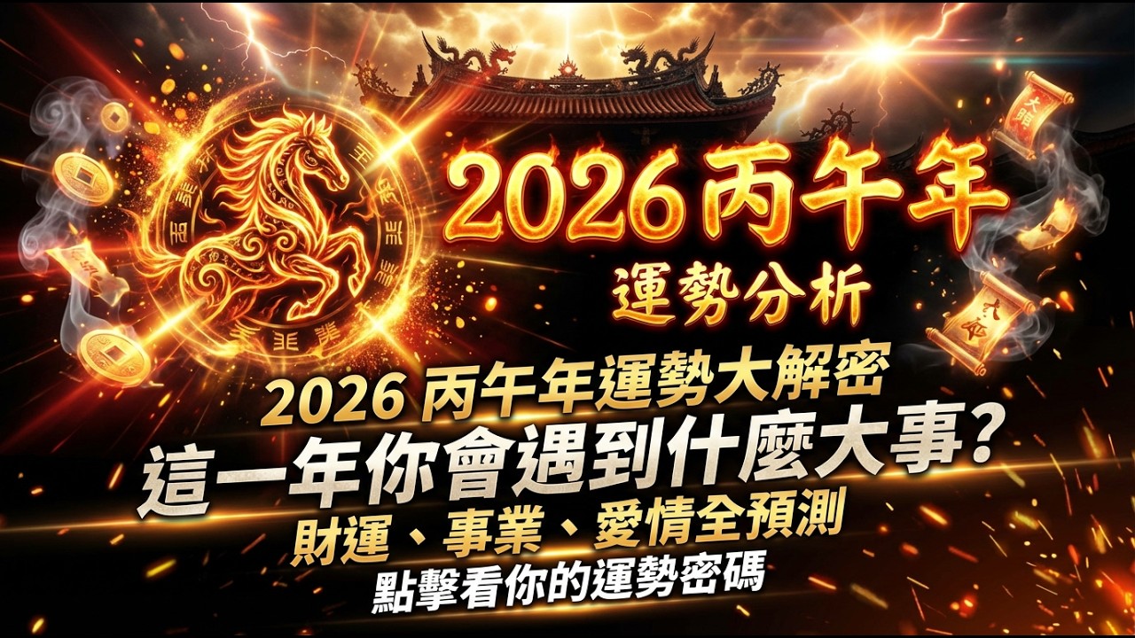 2026丙午年真的不太平？這一年你一定要知道關鍵轉折｜今天不塔羅｜紫微運勢對談