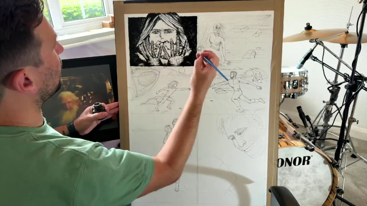 Join me LIVE for an expressive black ink drawing session!