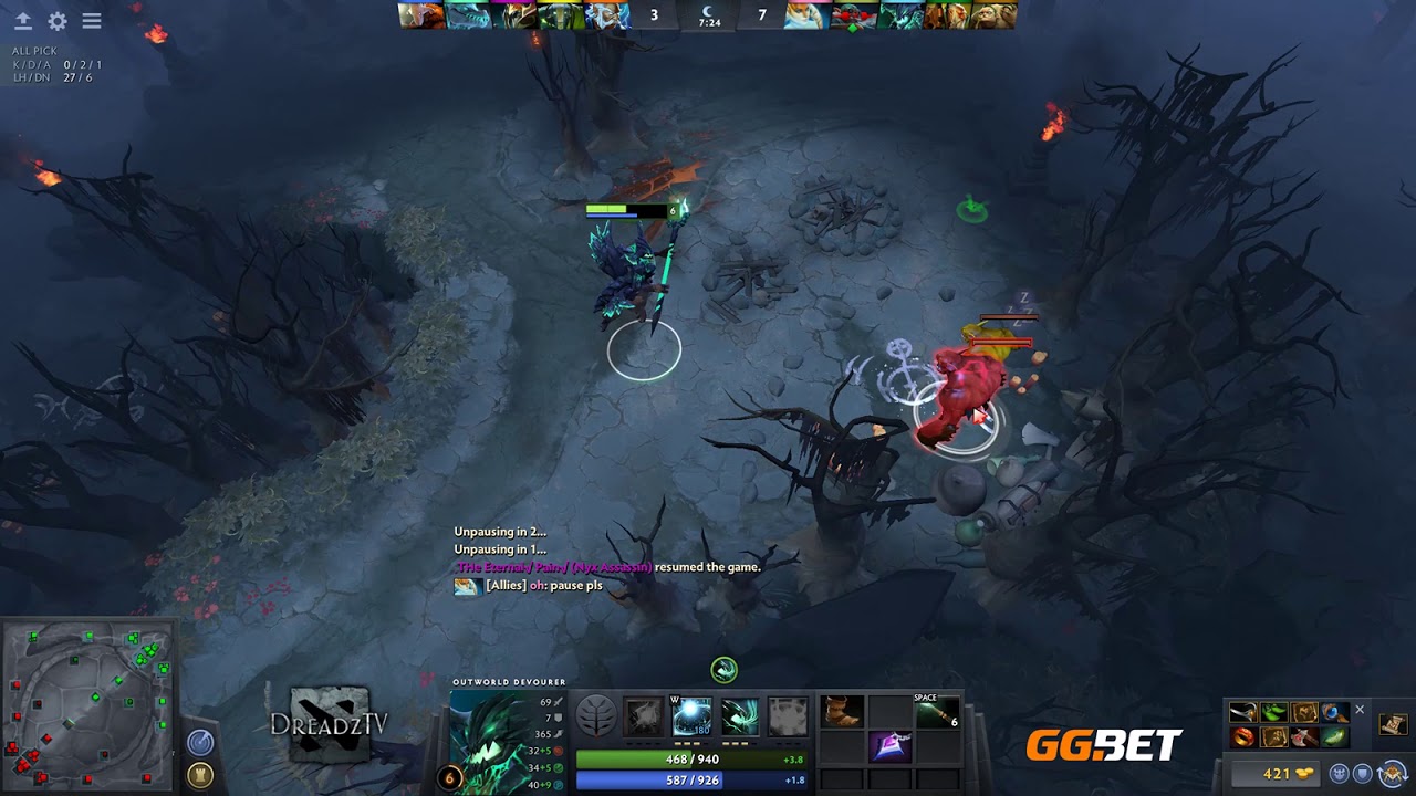 Dread's stream | Dota 2 - Outworld Devourer | 02.03.2018