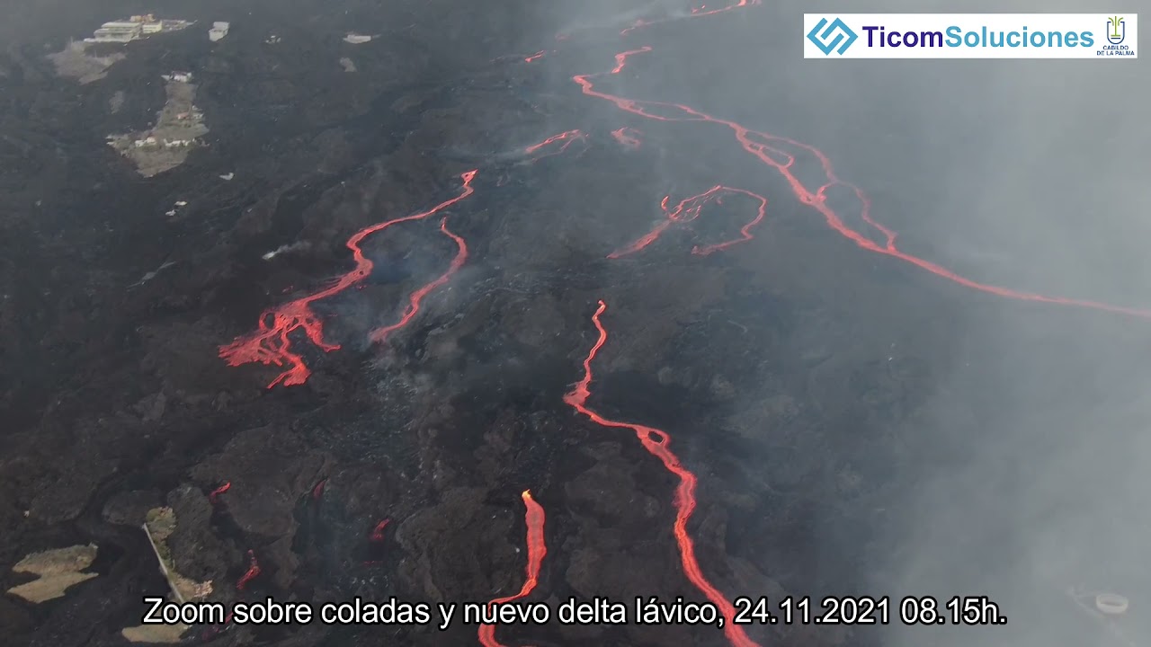 Nuevo delta lávico, 24/11/2021 