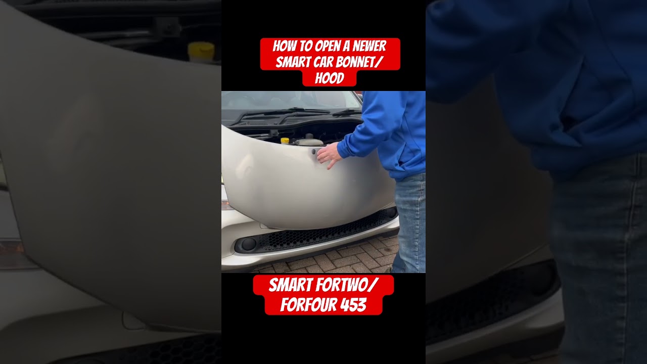 How to open a Newer Smart Fortwo/Forfour bonnet/hood/service hatch #fortwo #smartcars #forfour #453