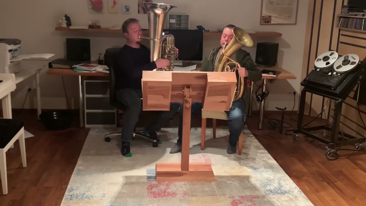 Albert Wieder vom Blechhauf‘n spielt mit Schiffko den Cheeseburger Boarishen - Ventilspiel
