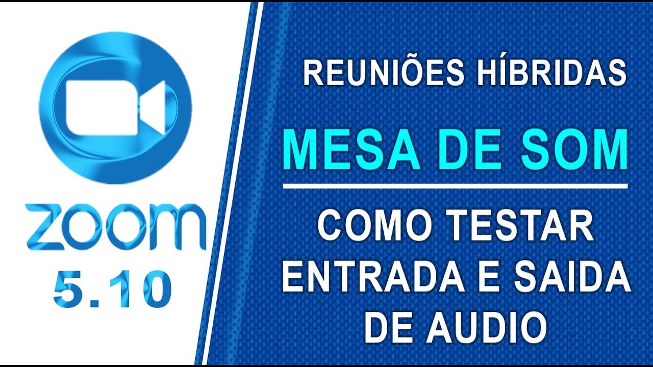ZOOM - TESTAR AUDIO DA MESA DE SOM PARA SAIR NO ZOOM