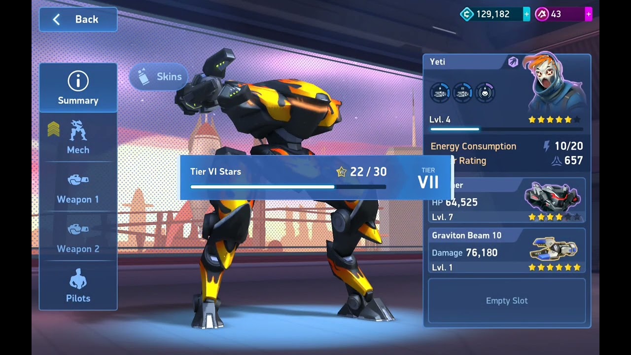 Mech Arena - helix rack unlocked and graviton beam 10 ranked up + 4k squad power🤑 | S44d1