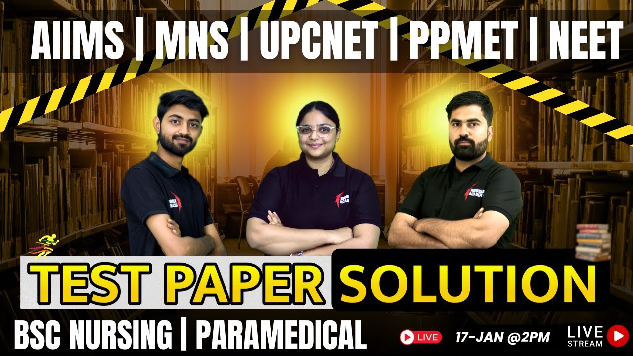 BSc Nursing Entrance Exam Important Questions | Practice Test Paper with Solutions!