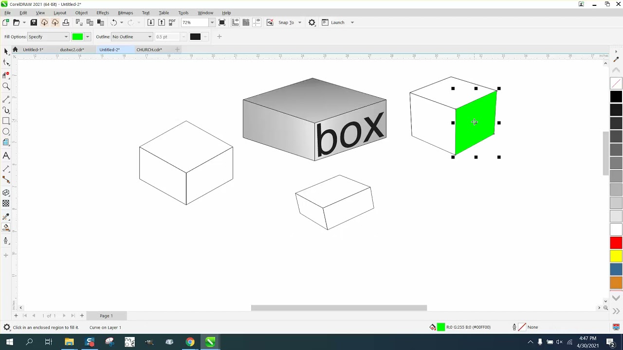 Советы и рекомендации по Corel Draw: 3D-окно в двух вариантах