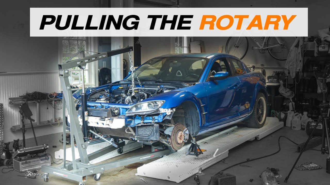 Снятие двигателя с моей взорванной Mazda RX8