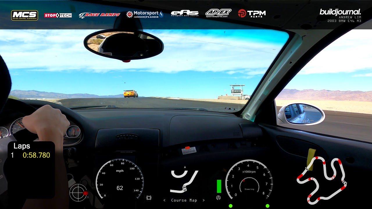 BMW E46 M3 @ Chuckwalla CCW - 1:55.173
