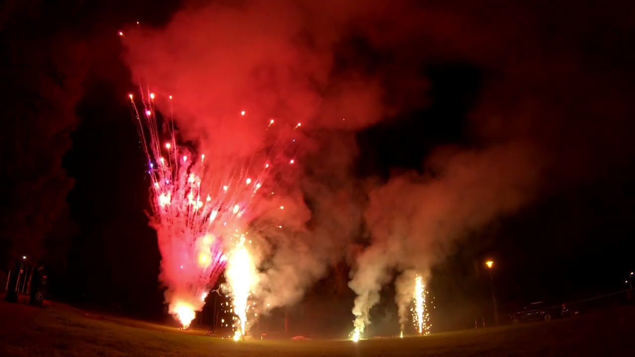 Musikfeuerwerk zu einer Hochzeit am Overbeckshof