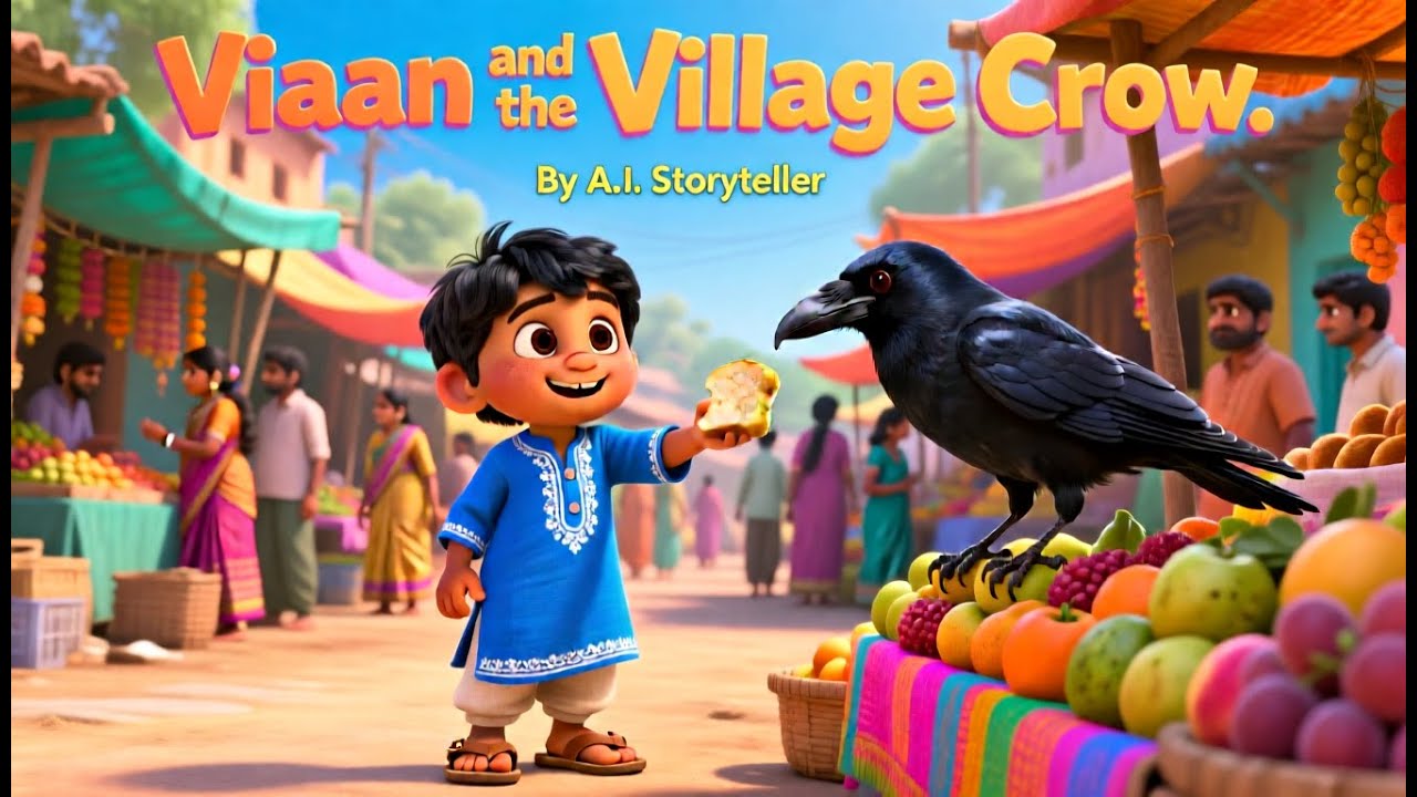 Viaan & The Village Crow 🐦: An Animated Bedtime Story About Kindness & Inner Beauty!