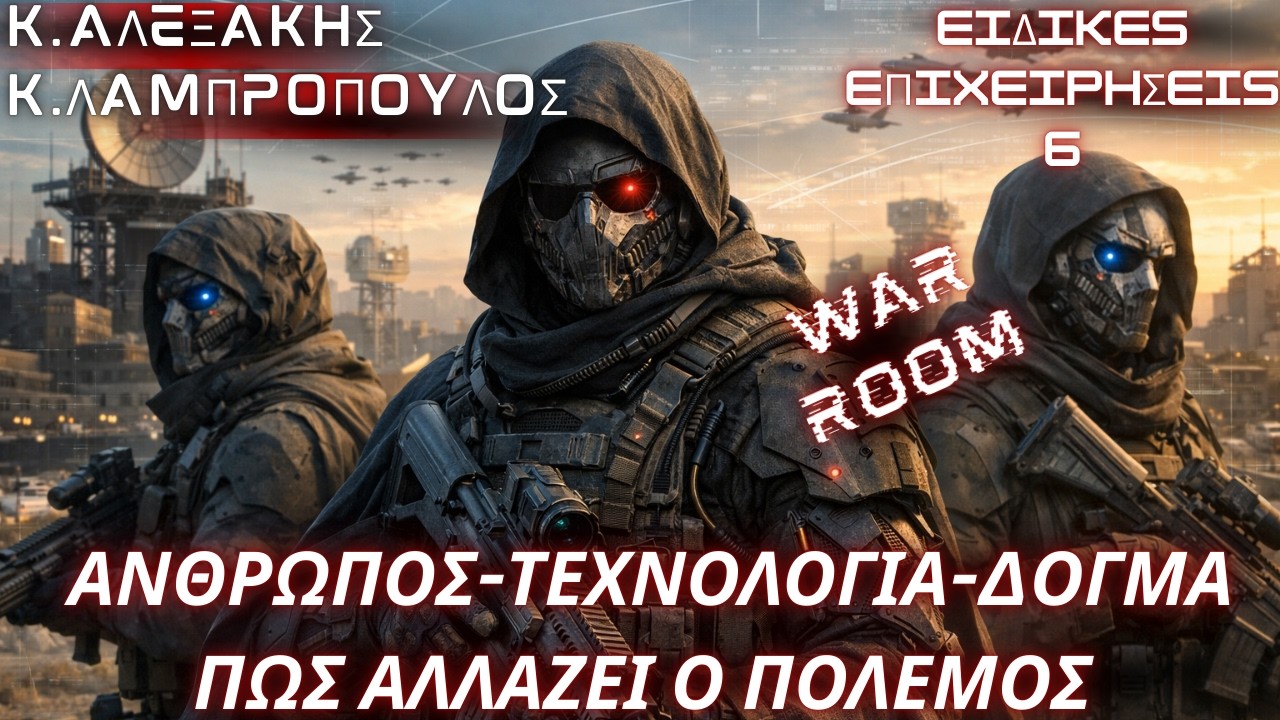 War Room-Αλεξάκης,Λαμπρόπουλος #6: Άνθρωπος-Τεχνολογία--Δόγμα-Ο πόλεμος αλλάζει σε πραγματικό χρόνο