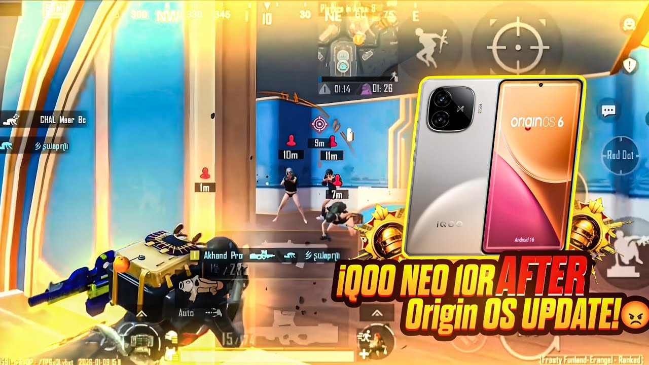 iQOO Neo 10R New Update OriginOS 6 is OP? 😱 | BGMI Test Gameplay!😡