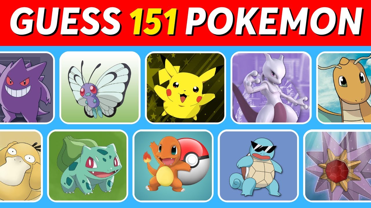 GUESS THE POKÉMON QUIZ | Who's That Pokemon?  (Gen 1) ⚡
