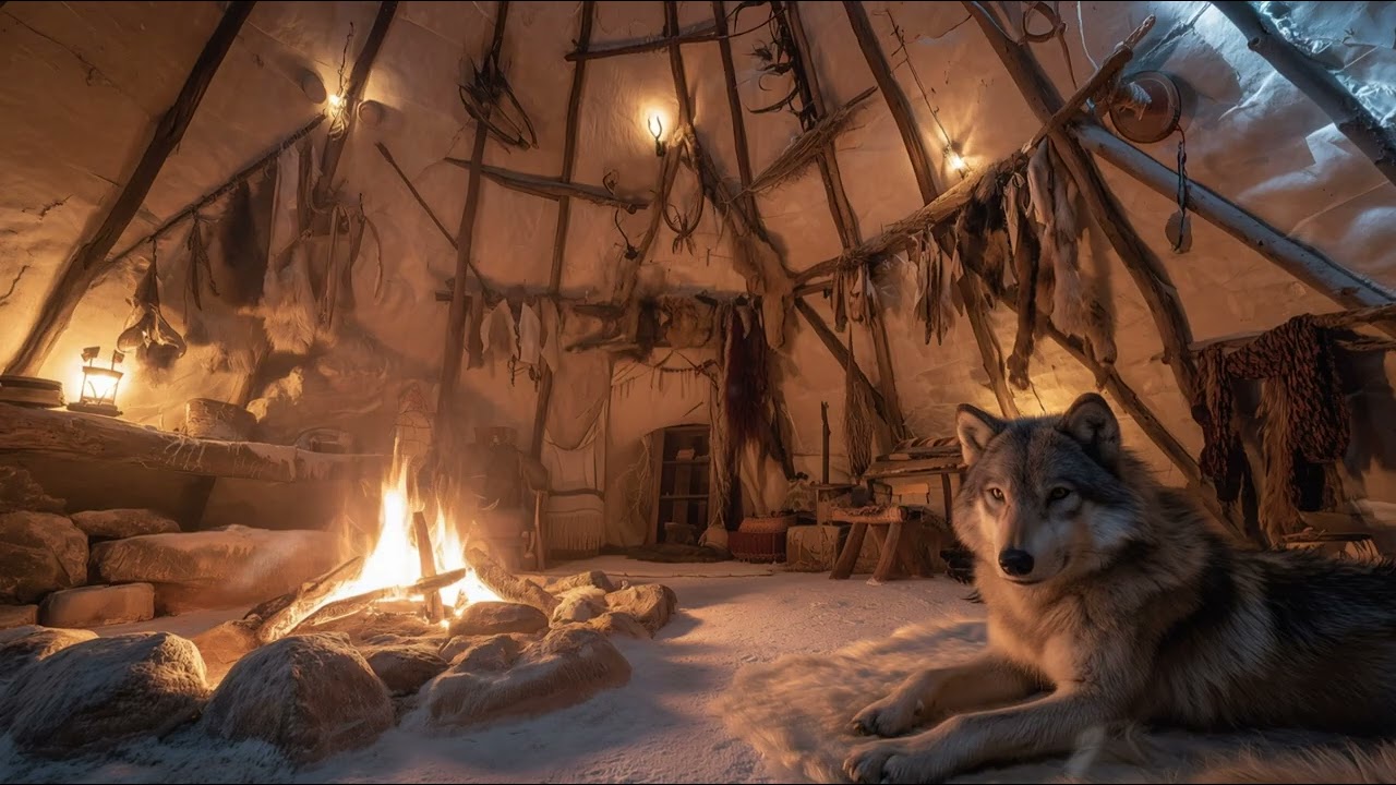 ❄️🔥1 Hour Native American Music 🐺 Sacred Fire, Wolf Spirit & Deep Winter Calm