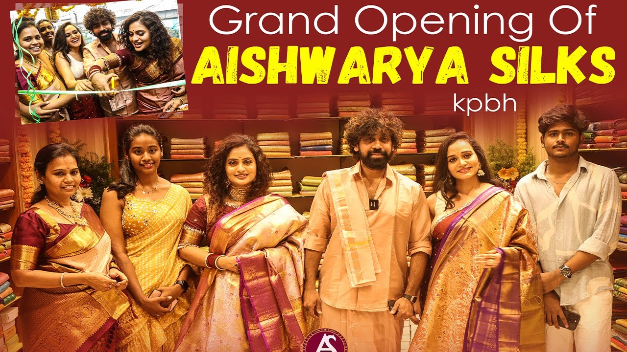 Aishwarya silks Three years Celebrations || Aata sandeep || Aishwarya Silks