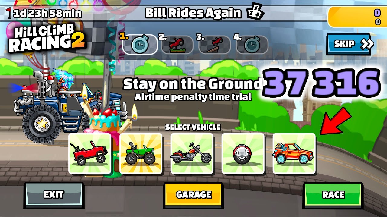 Hill Climb Racing 2 - 37316 points in BILL RIDES AGAIN Team Event