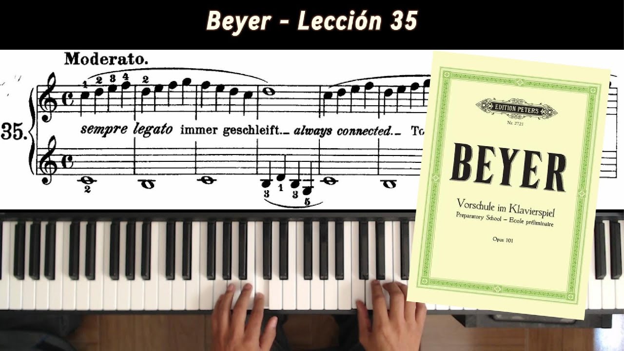 Beyer Op. 101 - Lección 35 c/metrónomo (70-100) con partitura para descargar.