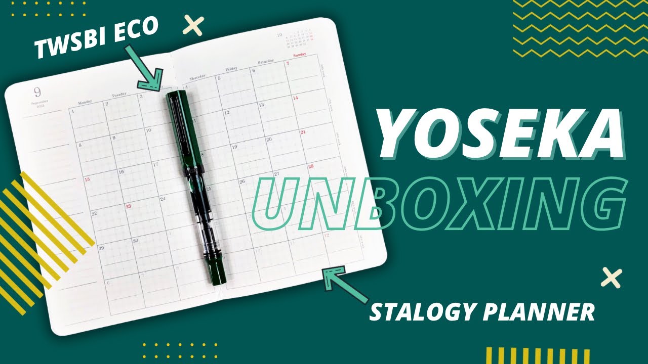 Yoseka Unboxing // TWSBI ECO {Irish Green} + 2025 Stalogy Planner