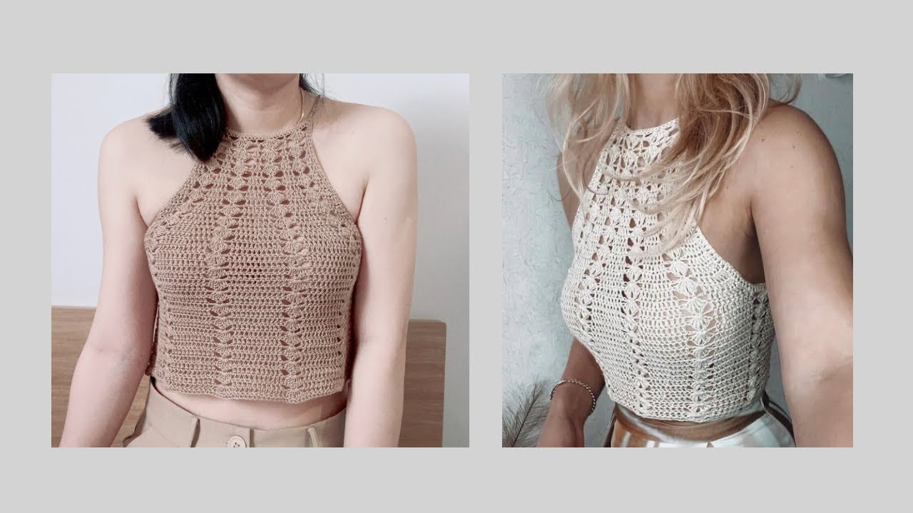 No.31 Cách móc áo yếm bằng len, sợi | Áo yếm Lace