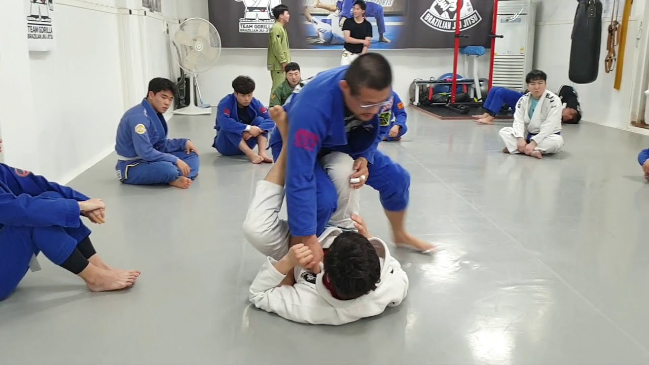스탠딩에서 가드로 끌어 내린 후, 데라히바가드 스윕 바리에이션 De La Riva Sweep Variation (기술도움 : 최은국)
