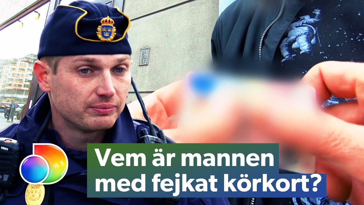 Polisen stoppar man med falskt k&ouml;rkort | Trafikpoliserna | discovery+ Sverige