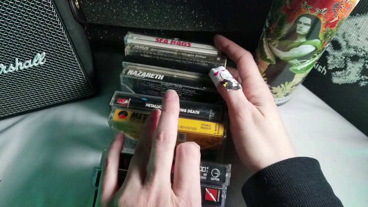 ASMR | Music Shop Inventory Taking - Cassette Tape Sounds - No Talking