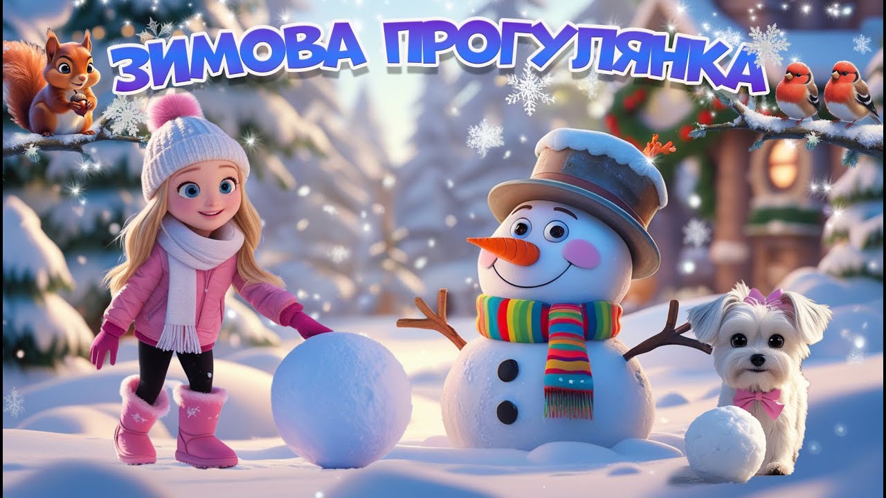 Зимова прогулянка.❄ Добра зимова історія.❄Розвиваючий мультик для дітей.❄