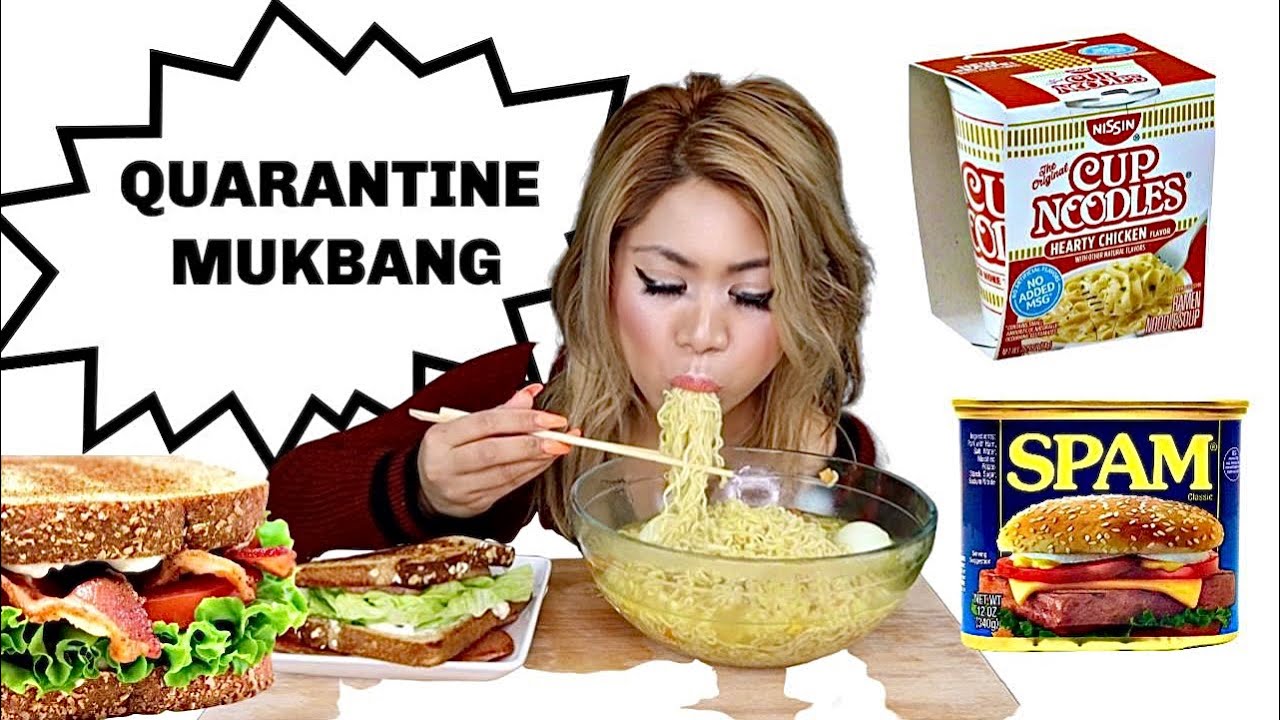 QUARANTINE (MUKBANG) • RAMEN NOODLES • SPAM SANDWICH