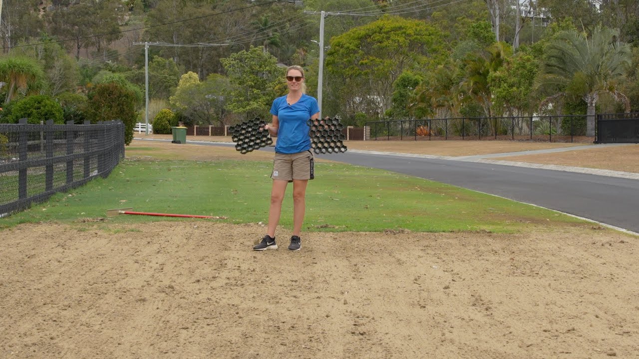 GrassCel Porous Paver // Sprigging a New Lawn