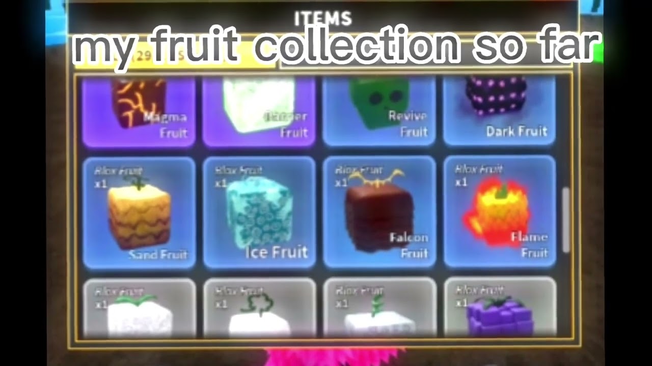 my fruit collection so far pt1 (blox fruits)