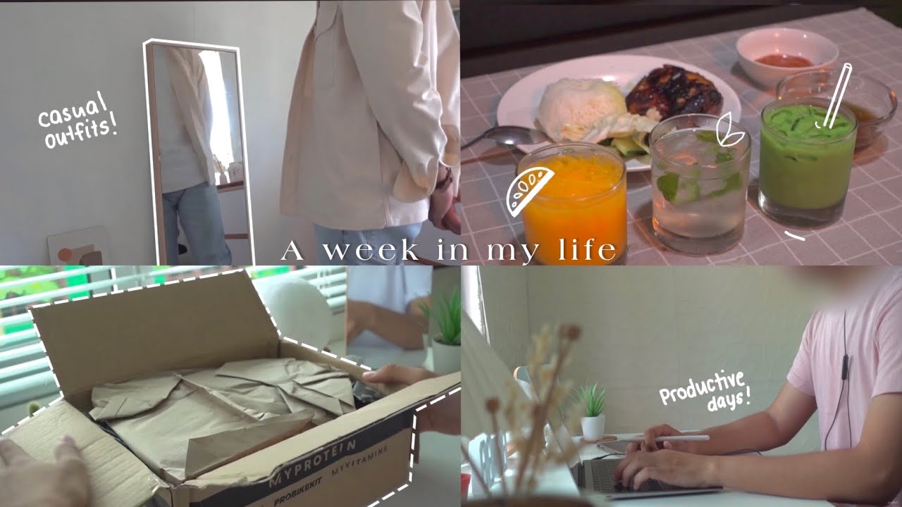 my Life series ep. 3 || Aesthetic outfit ideas for men, Lots of Eating & Unboxing, Productive Week ✨