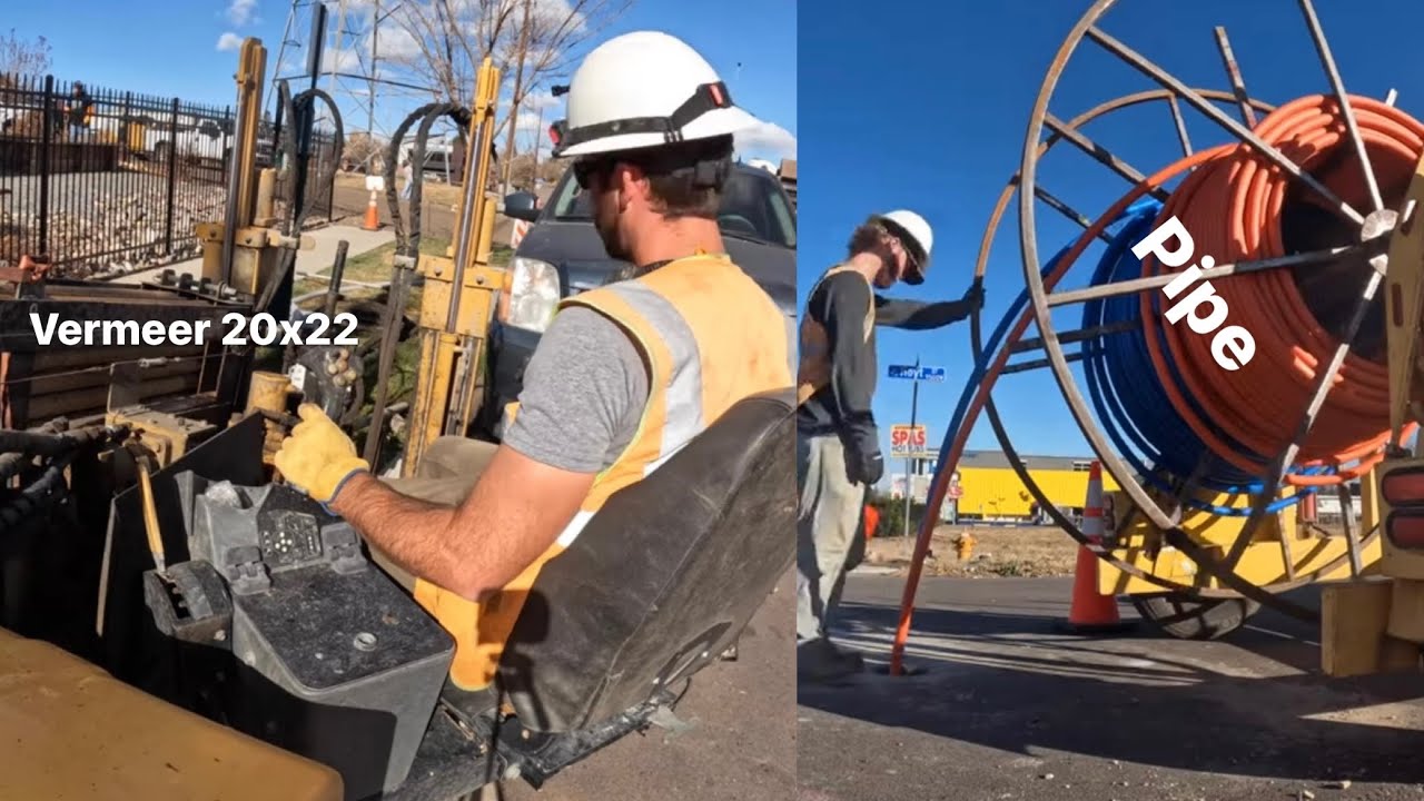 Vermeer 20x22 Drill and Hooking on Pipe (part 1)