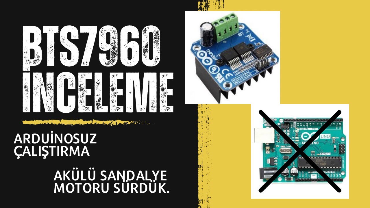Bts7960 Motor Sürücü Kullanımı | Akülü Sandalye Motorlarını Kumanda ile Çalıştırdık. ( Sürücü Yandı)